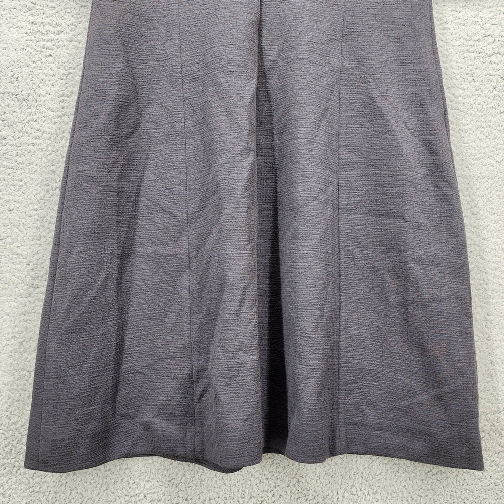 Peserico Gray Textured Cotton Blend Short Sleeve Shift Dress Made in Italy Sz 46 - Picture 13 of 14